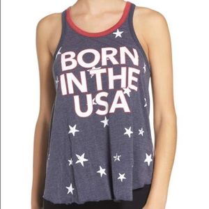 Chaser Born in the USA Swing Tank Top NWT
